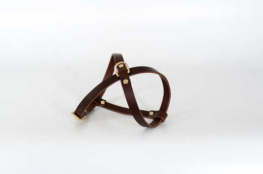Vackertass Brown Cross Leather Harness