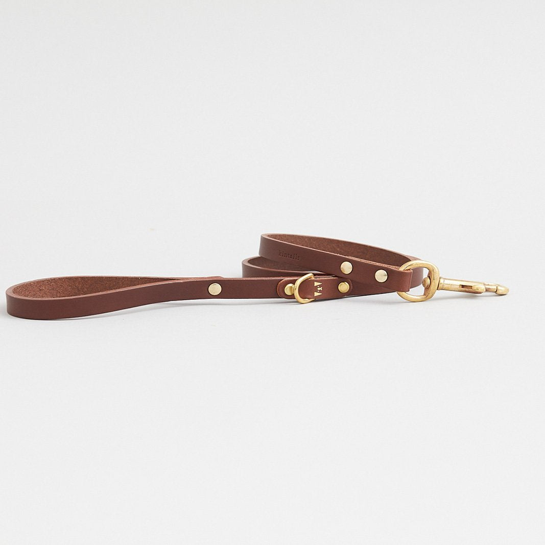 Kintails Skinny Brown Leather Lead