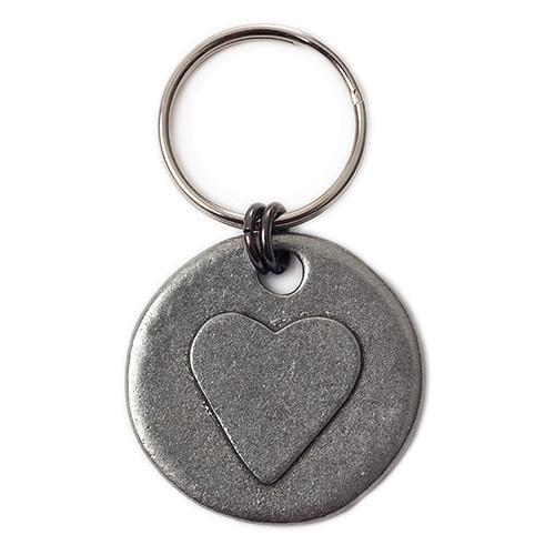 Mutts and Hounds Heart Motif Pewter Dog Tag
