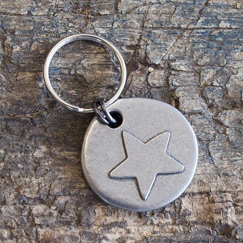 Mutts and Hounds Star Motif Pewter Dog Tag